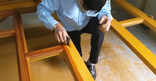 Giá sơn giả gỗ trên sắt tại Hưng Yên